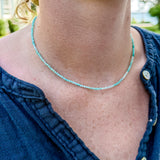 Tiny Round Ombre Amazonite Strand