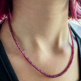 Small Pink Garnet Strand