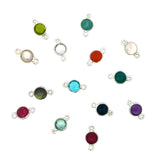 Small Round Channel Set Amethyst Connector