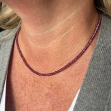 Small Pink Garnet Strand