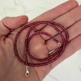 Small Pink Garnet Strand