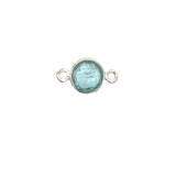 Small Round Channel Set Sky Blue Topaz Connector