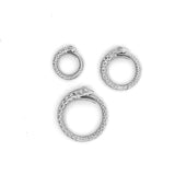 Medium Snake Invisible Clasp with Champagne Diamond Eyes
