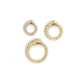 Small Snake Invisible Clasp with Diamond Eyes