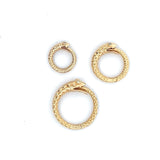 Large Snake Invisible Clasp with Diamond Eyes