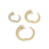 Medium Snake Invisible Clasp with Diamond Eyes