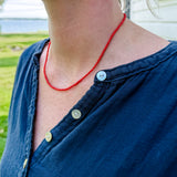 Tiny Round Italian Coral Strand
