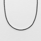 Tiny Round Black Spinel Strand