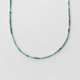 Tiny Round Light Green Ombre Emerald Strand