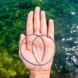 Tiny Rice Shape Teal Pearl Strand
