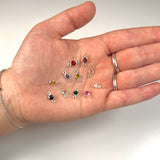 Tiny Round Channel Set Emerald Connector