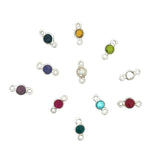 Tiny Round Channel Set Emerald Connector