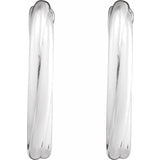 Twisted Tube Hoop Earrings