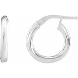 Twisted Tube Hoop Earrings