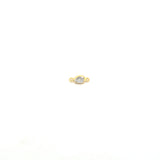 Tiny Organic Channel Set Rustic Diamond Connector