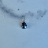 Large Gray Oval Pearl Charm