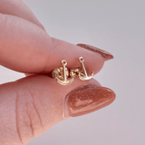 Tiny Anchor Stud Earrings