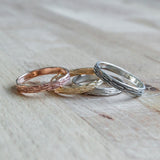 Narrow Ripple Ring (Oxidized)