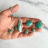 Channel Set Long Teardrop Pendant