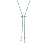 Signature Cleat Gemstone Bolo Necklace