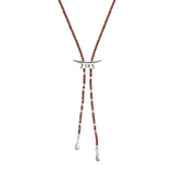 Signature Cleat Gemstone Bolo Necklace