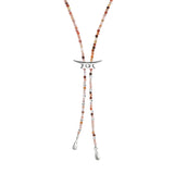 Signature Cleat Gemstone Bolo Necklace