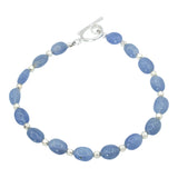 Oval Beaded Gemstone Bracelet