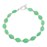 Oval Beaded Gemstone Bracelet