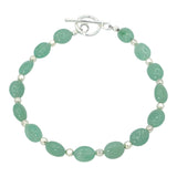 Oval Beaded Gemstone Bracelet