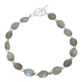Oval Beaded Gemstone Bracelet