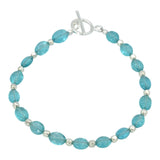 Oval Beaded Gemstone Bracelet