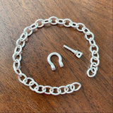 Chunky Cable Chain Bracelet with Shackle Clasp