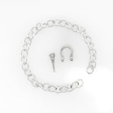 Chunky Cable Chain Bracelet with Shackle Clasp
