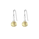 Single Drop Gemstone Earrings (Heart Shape)
