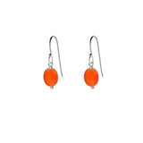 Single Drop Gemstone Earrings (Oval Shape)