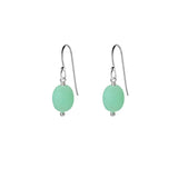 Single Drop Gemstone Earrings (Oval Shape)