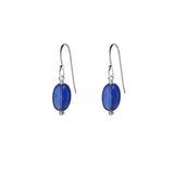 Single Drop Gemstone Earrings (Oval Shape)