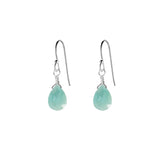 Single Drop Gemstone Earrings (Pear Shape)