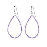 Beaded Gemstone Teardrop Earrings