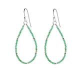 Beaded Gemstone Teardrop Earrings