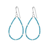 Beaded Gemstone Teardrop Earrings