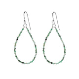 Beaded Gemstone Teardrop Earrings