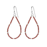 Beaded Gemstone Teardrop Earrings