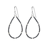 Beaded Gemstone Teardrop Earrings