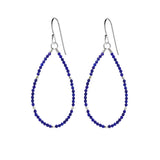 Beaded Gemstone Teardrop Earrings