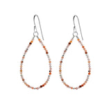 Beaded Gemstone Teardrop Earrings