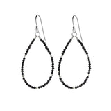 Beaded Gemstone Teardrop Earrings