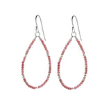 Beaded Gemstone Teardrop Earrings
