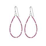 Beaded Gemstone Teardrop Earrings