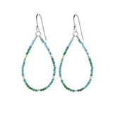 Beaded Gemstone Teardrop Earrings